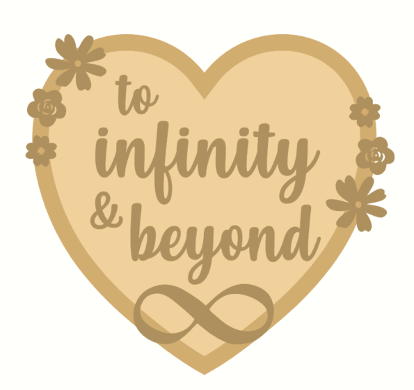 3mm mdf Layered Heart - To Infinity And Beyond