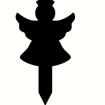 3mm Acrylic OR mdf Angel Style 2 On Stake Shape