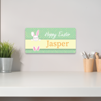 3mm Printed Clipart Bunny Easter Crate Plaque/Box Topper/Plaque