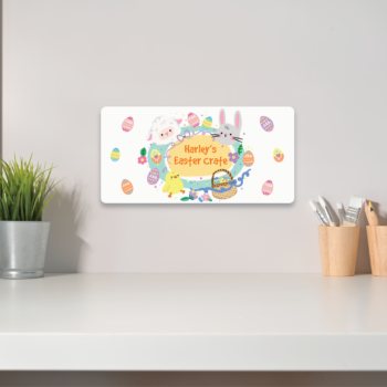 3mm Printed Easter Chick and Bunny Crate Plaque/Box Topper/Plaque