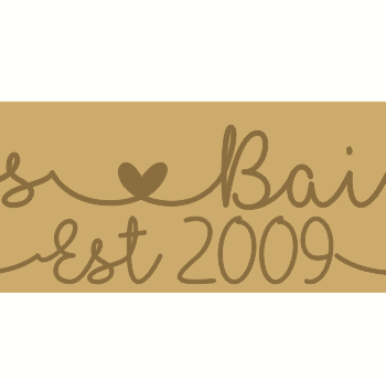 18mm Engraved Mr & Mrs Block with Hearts and Est date