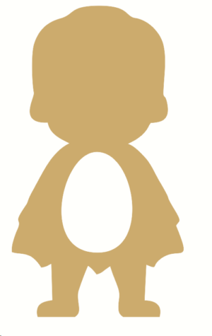 18mm Superhero with Cape (No eyes) Kinder or Cadbury Egg Holder