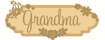 3mm layered street sign - 6 letters - Flowers and Butterfly Theme