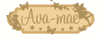 3mm layered street sign - 6 letters - Fairies and Butterflies Theme