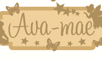 3mm layered street sign - 6 letters - Fairies and Butterflies Theme