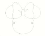 Lady Mouse Head Acrylic Door Number Blank with stand offs