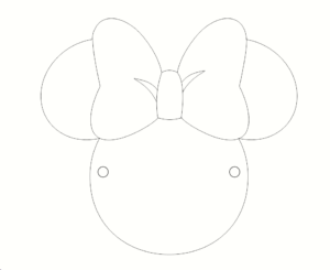 Lady Mouse Head Acrylic Door Number Blank with stand offs