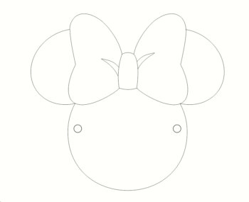 Lady Mouse Head Acrylic Door Number Blank with stand offs