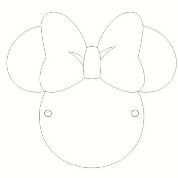 Lady Mouse Head Acrylic Door Number Blank with stand offs