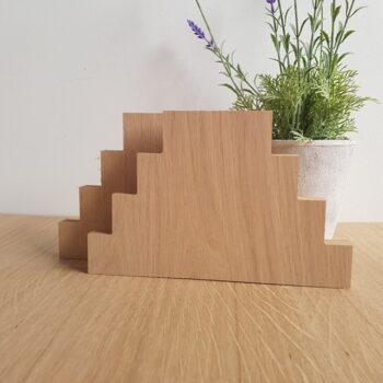 19MM OAK VENEER 4 TIER JOINED SET (40mm high x 100mm, 150mm, 200mm, 250mm)