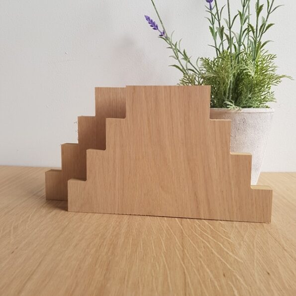19MM OAK VENEER 4 TIER JOINED SET (40mm high x 100mm, 150mm, 200mm, 250mm)