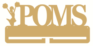 4mm MDF "POMS" Medal Hanger