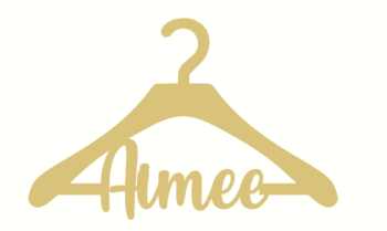 6mm mdf Girls Personalised Coat Hanger -Style 1