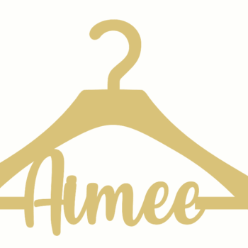 6mm mdf Girls Personalised Coat Hanger -Style 1