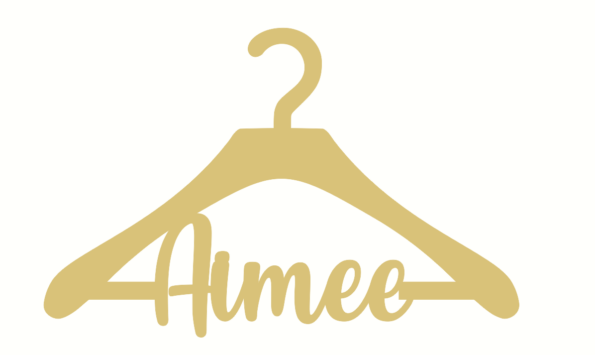 6mm mdf Girls Personalised Coat Hanger -Style 1