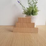 19MM OAK VENEER 3 TIER SEPARATE BLOCK SET (40mm high x 100mm, 150mm, 200mm)