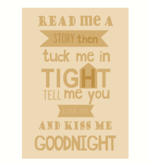 4mm mdf layered sign - Read Me A Story ....