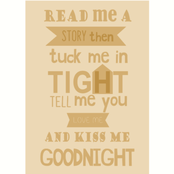 4mm mdf layered sign - Read Me A Story ....