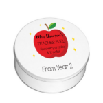 Personalised Printed White Tin – Red Apple