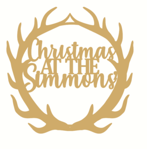 Christmas At The Name Antler Plaque