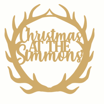 Christmas At The Name Antler Plaque