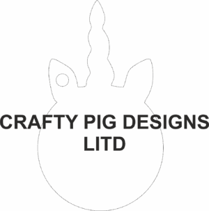 3mm Acrylic Unicorn Circle Tag (Pack of 10) 7cm wide