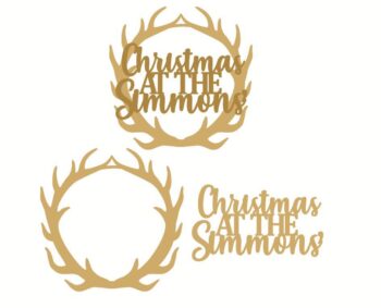 3mm mdf Layered Christmas at the name Antler Plaque