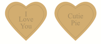 18mm Engraved Love Heart