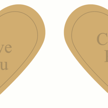 18mm Engraved Love Heart