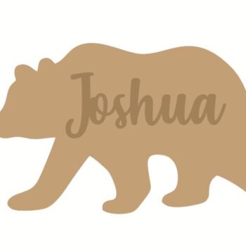 3mm mdf Polar Bear Name Plaque