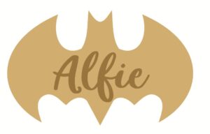3mm mdf Batman Script Name Plaque