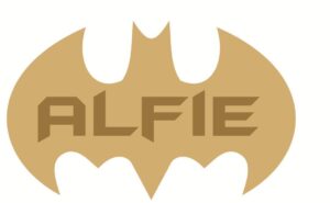 3mm mdf Batman Single Letter Name Plaque