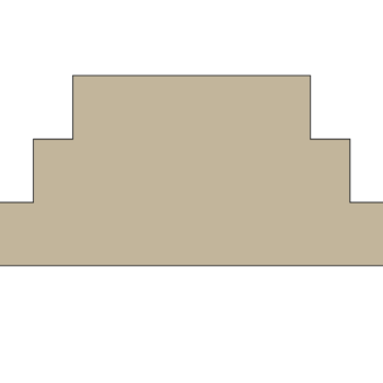 3 Tier MDF Joined WIDER 1 Piece Set (40mm high steps 150mm, 200mm, 250mm)