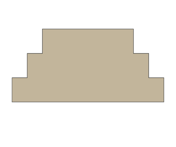 3 Tier MDF Joined WIDER 1 Piece Set (40mm high steps 150mm, 200mm, 250mm)