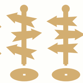 6mm mdf Signpost with stand- 4 options