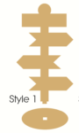 6mm mdf Signpost with stand- 4 options
