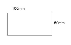 Acrylic shape 10 x 5 cm Rectangle