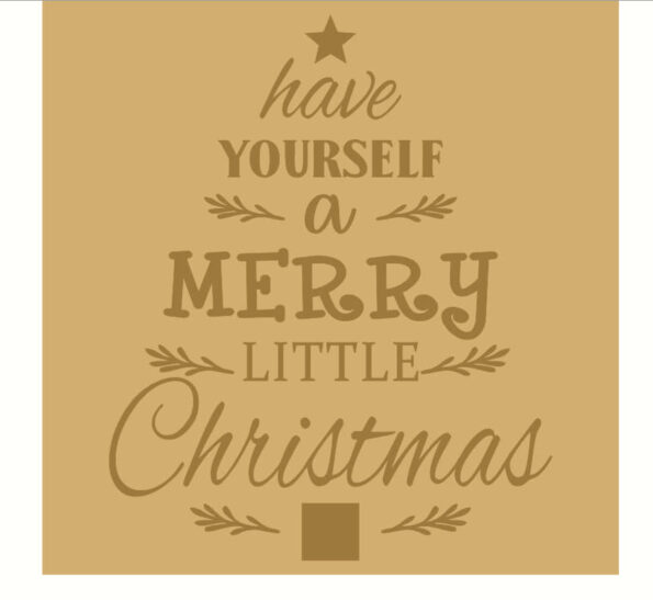 18mm Engraved Plaque- Have Yourself A Merry Little Christmas