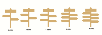 3mm mdf Signpost Signs