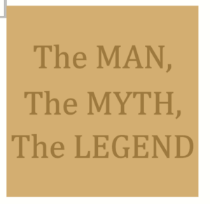 18mm Engraved Plaque the Man, The Myth, The Legend