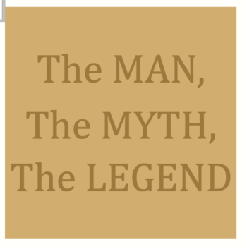 18mm Engraved Plaque the Man, The Myth, The Legend