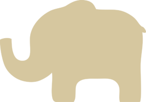 3mm MDF Elephant (Trunk Up)