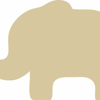 3mm MDF Elephant (Trunk Up)