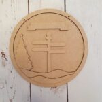 3mm mdf Signpost Layered Circle With Tree