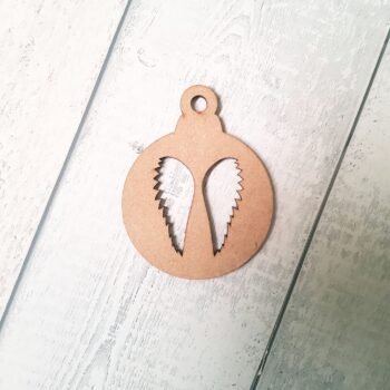 3mm mdf Pack of 5 cut out baubles (choose from designs)
