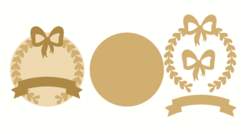 3mm layered Circle Wreath Design with Bow and Banner