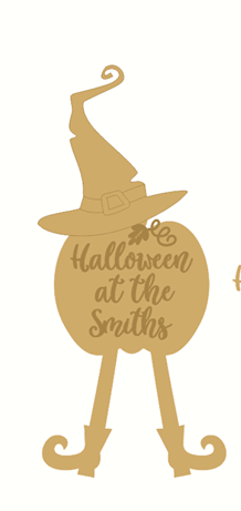 3mm Halloween at the Hanging Plaque with Hat and Legs (joined)