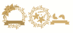 3mm mdf Layered Poinsettia Berry Wreath with Banner