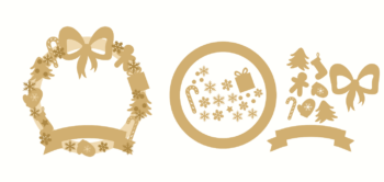 3mm mdf Layered Cute Shapes Wreath