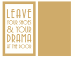 4mm Oak Veneer and mdf Frame – Leave Your Shoes and Drama at the Door